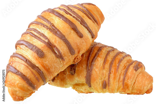 French pastry croissant isolated