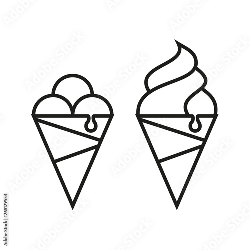 Lody włoskie. Logo wektor