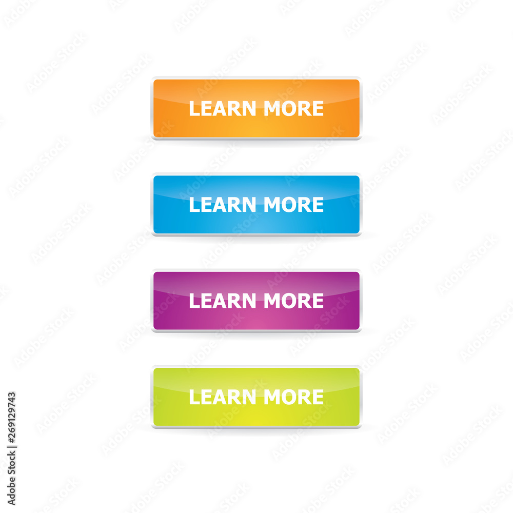 Simple Glossy Learn More Buttons Simple Glossy Learn More Buttons
