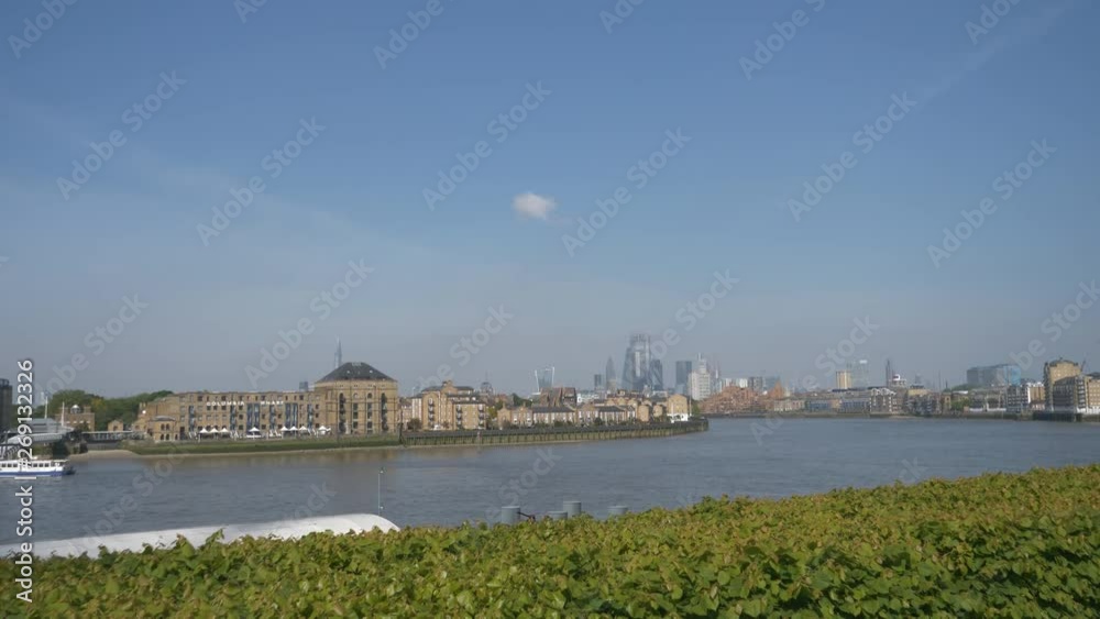 London cityscape and Thames River shoreline. London cityscape and Thames River shoreline.