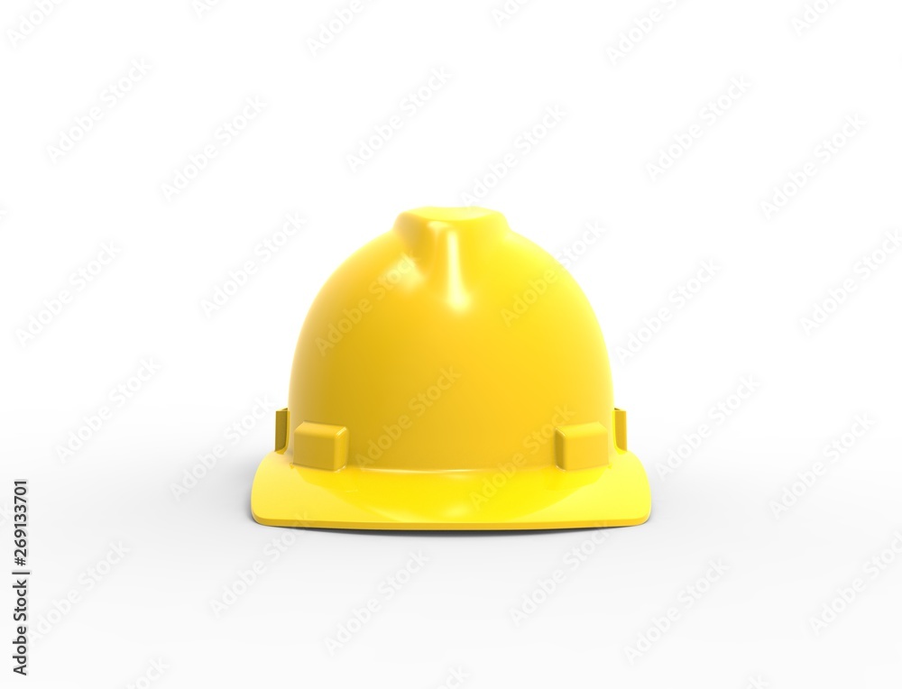 3D rendering of a hard construction safety helmet 3D rendering of a hard construction safety helmet