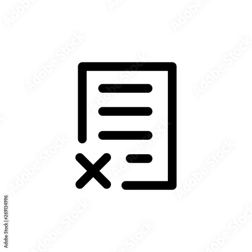 Contract cancel-format vector illustration.