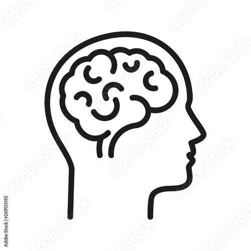 Ludzki mózg logo wektor
