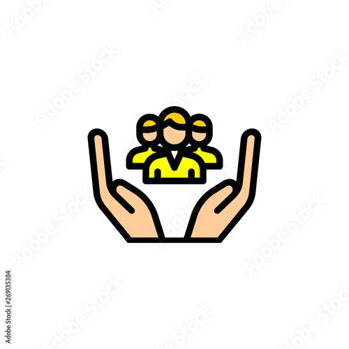Social care vector icon illustration