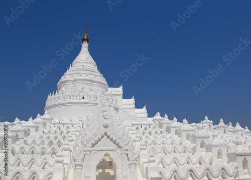 Mya Thein Tan Pagoda ,Hsinbyume Myatheindan Pagoda.The large pagoda on the northern side of Mingus in Sagaing Region in Myanmar of Mondalay. photo