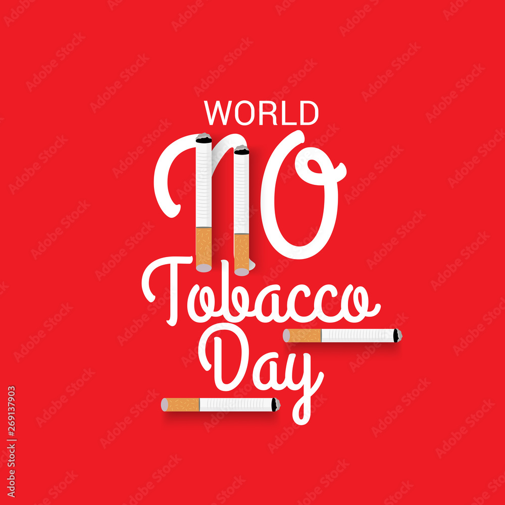 Vector illustration Of World No Tobacco Day.  