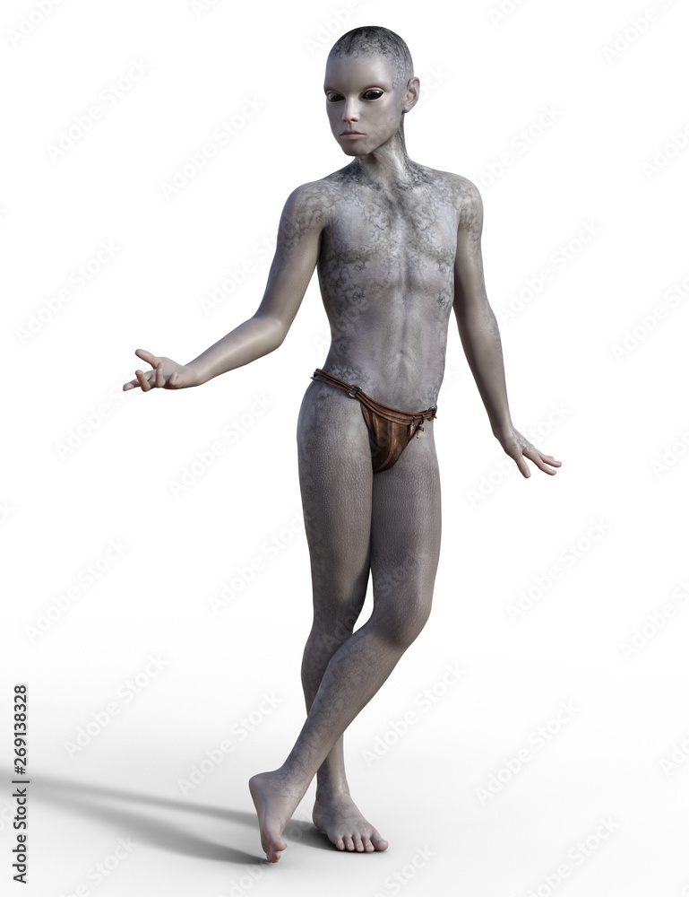 3d render of a cute humanoid alien isolated on white 3d render of a cute humanoid alien isolated on white