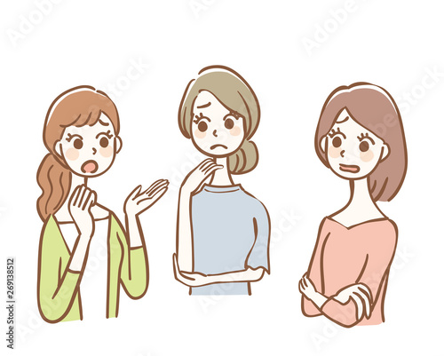 女性　3人組　不満　愚痴