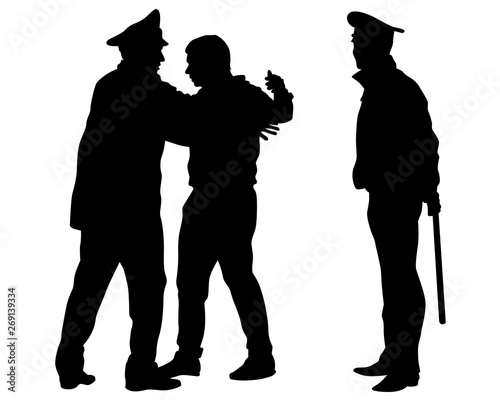 People of special police force on white background