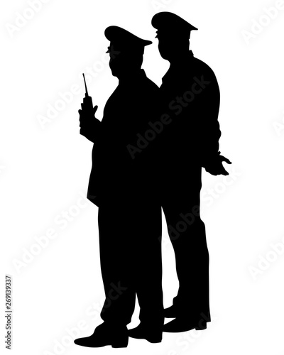 People of special police force on white background