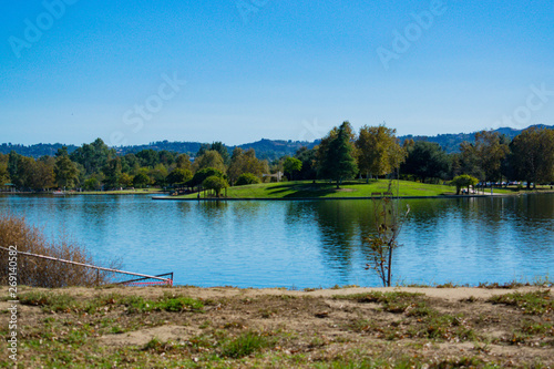 Fototapeta Naklejka Na Ścianę i Meble -  lake in the forest at Balboa Park, California