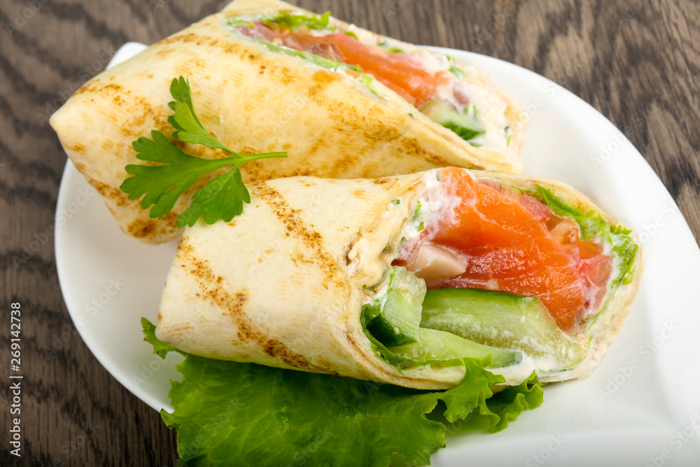 Salmon bread roll Salmon bread roll