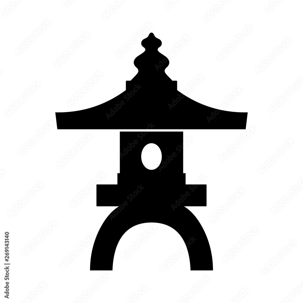 Asian pagoda lantern for a garden Asian pagoda lantern for a garden