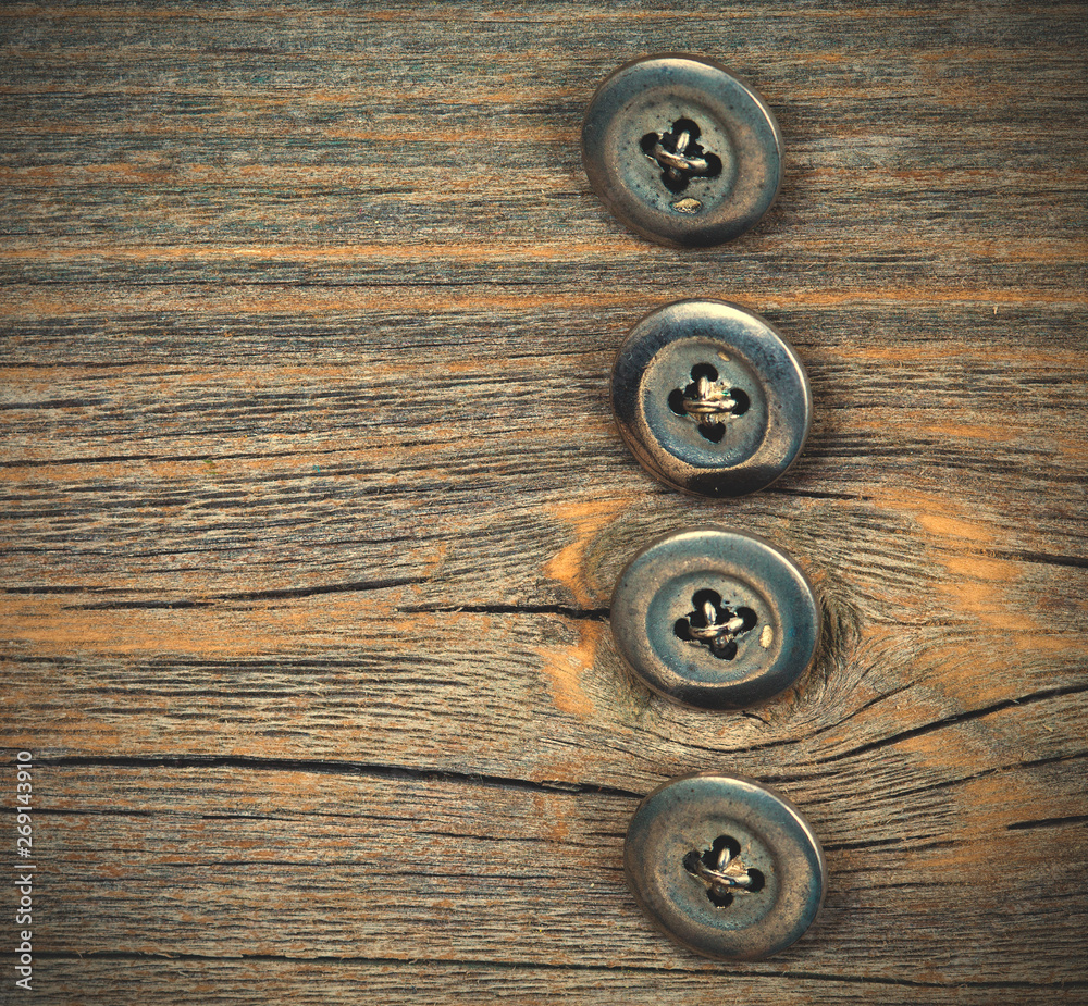 Fototapeta premium four metal buttons