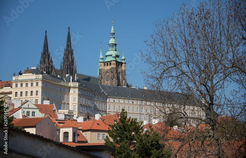 Czech Republic, Prague. A Old Town pavement tower and other famous places