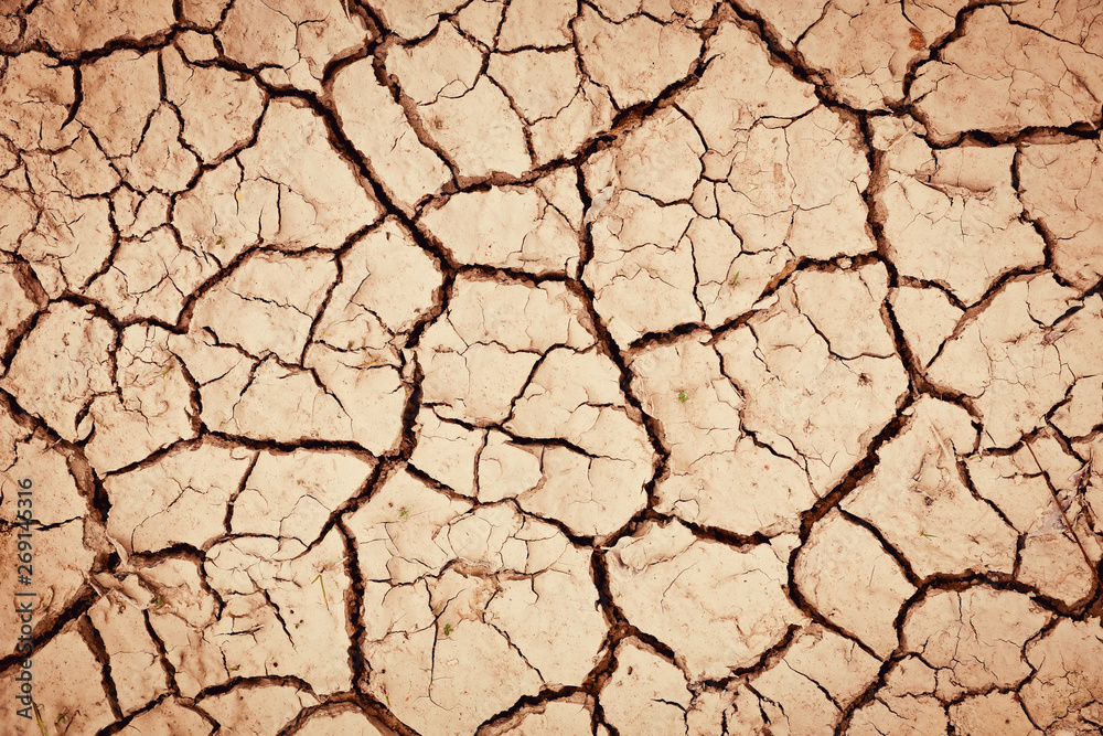 Land with dry and cracked ground. Global warming background Land with dry and cracked ground. Global warming background