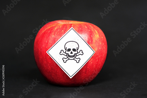 фотографія Concept of pesticide residues in agricultural food products dangerous to humans,