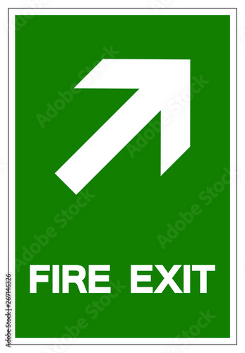 Fire Exit Symbol Sign ,Vector Illustration, Isolate On White Background Label .EPS10