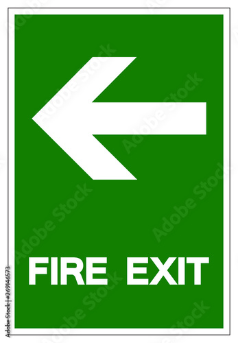 Fire Exit Symbol Sign ,Vector Illustration, Isolate On White Background Label .EPS10