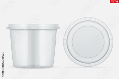 Set of Clear Plastic container for food