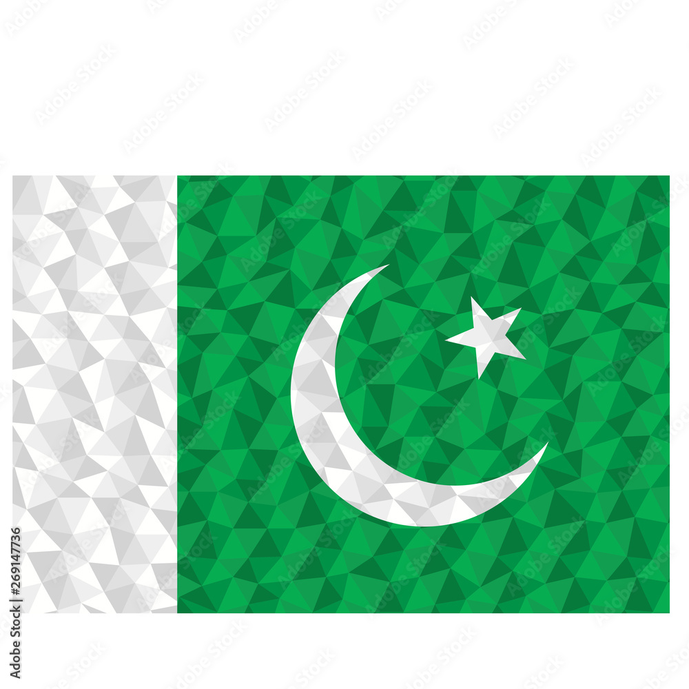 Polygonal flag of Pakistan national symbol background low poly style vector illustration eps Polygonal flag of Pakistan national symbol background low poly style vector illustration eps