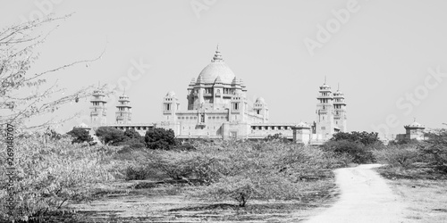 Back view of Umaid Bhawan Palace, Rajasthan, India