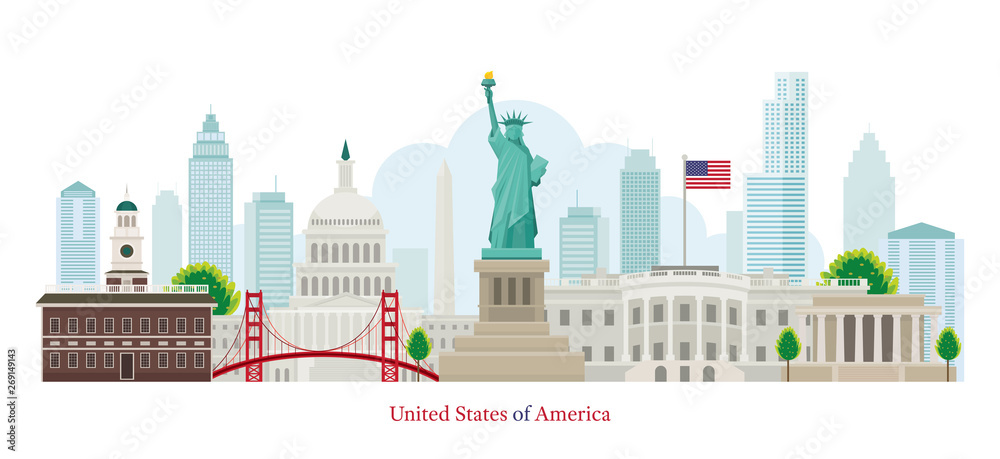 United States of America, USA, Landmarks, Skyline and Skyscraper