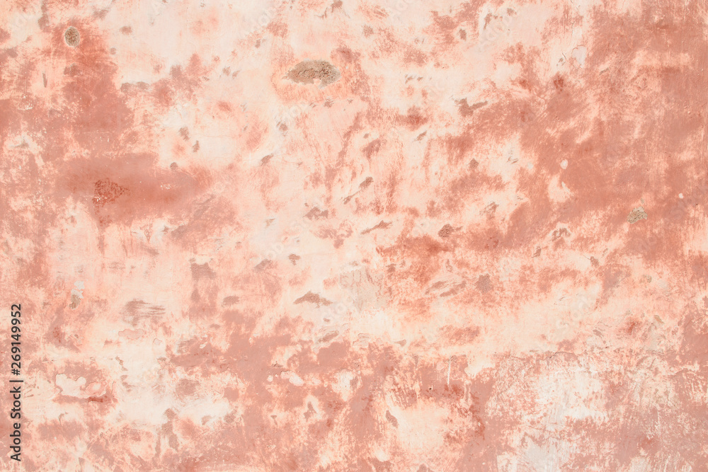 Pink wall of plaster.