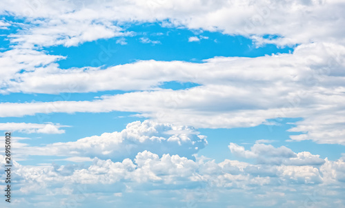 Blue sky with white clouds nature background