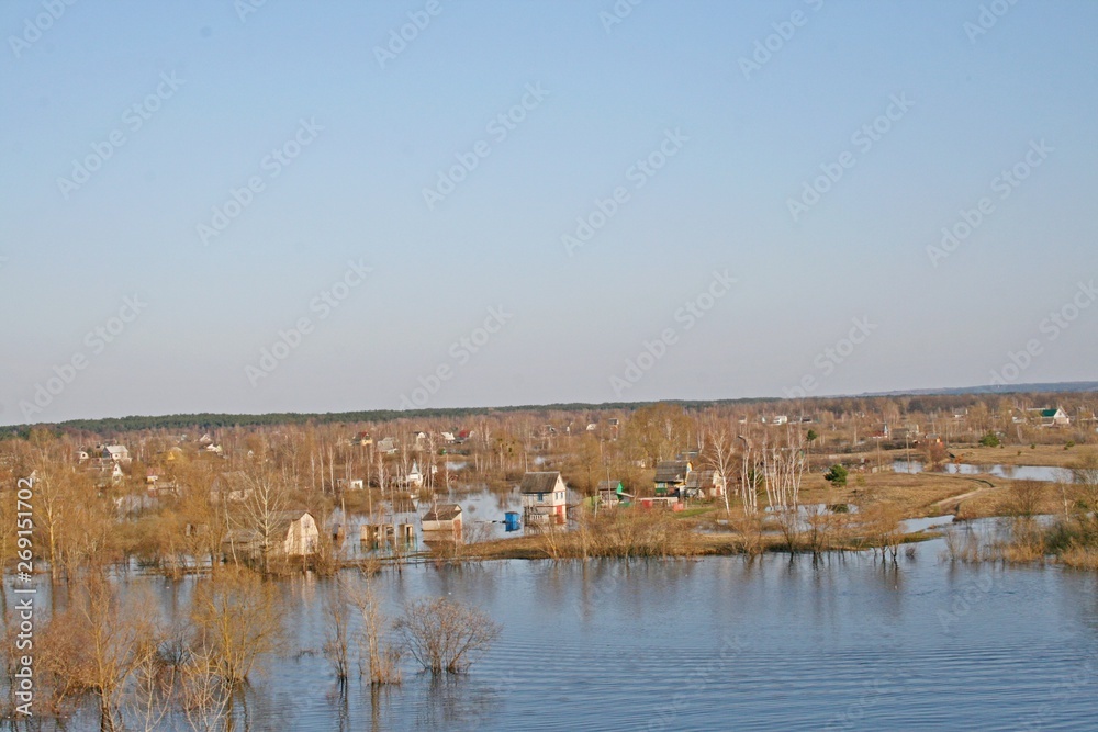 The river was flooding