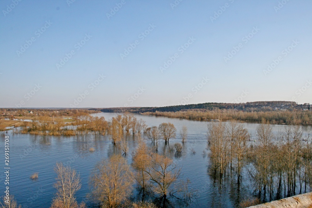 The river was flooding