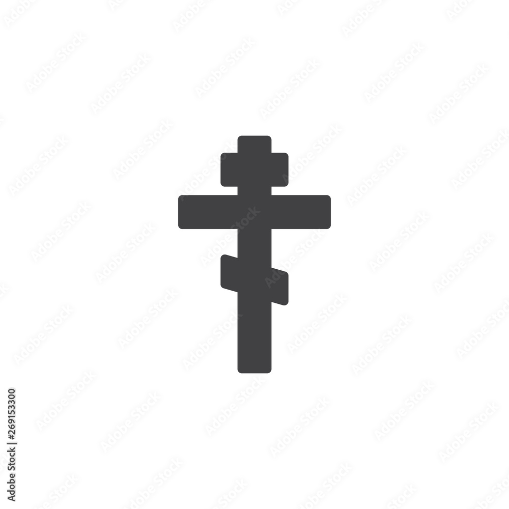 Religion cross vector icon. filled flat sign for mobile concept and web design. Christian cross glyph icon. Symbol, logo illustration. Vector graphics