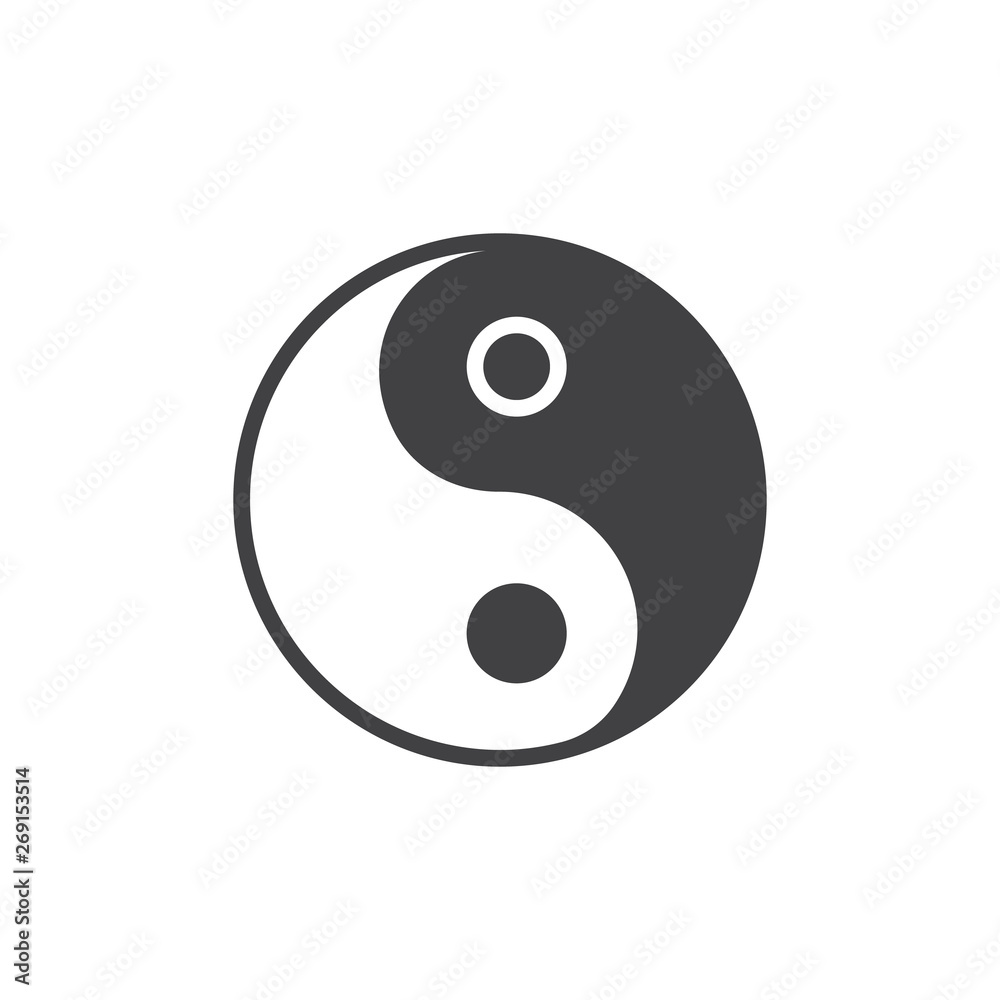 Yin Yang vector icon. filled flat sign for mobile concept and web design. Yin Yang harmony sign glyph icon. Symbol, logo illustration. Vector graphics Yin Yang vector icon. filled flat sign for mobile concept and web design. Yin Yang harmony sign glyph icon. Symbol, logo illustration. Vector graphics