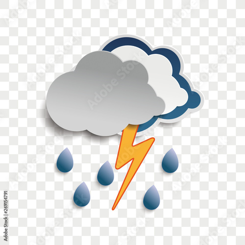 Weather Thunderstorm Rain Clouds Transparent
