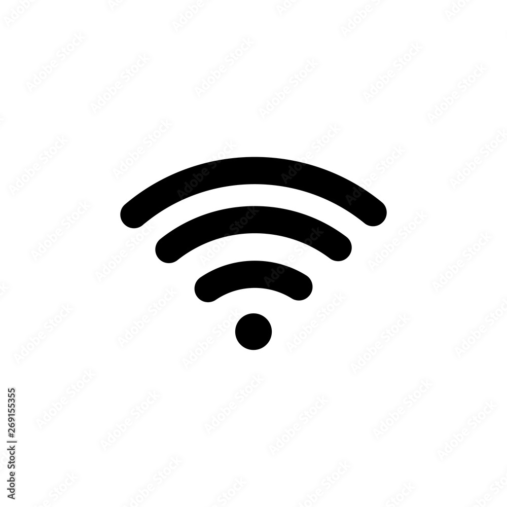 Free WiFi Flat Vector Icon - obrazy, fototapety, plakaty 