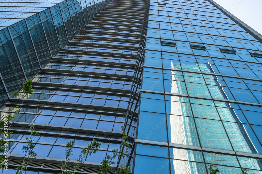 Urban abstract - windowed corner of office building. Urban abstract - windowed corner of office building.