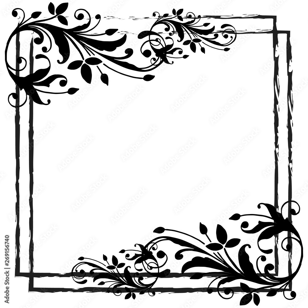 Vector illustration design beautiful flower frame for invitation card