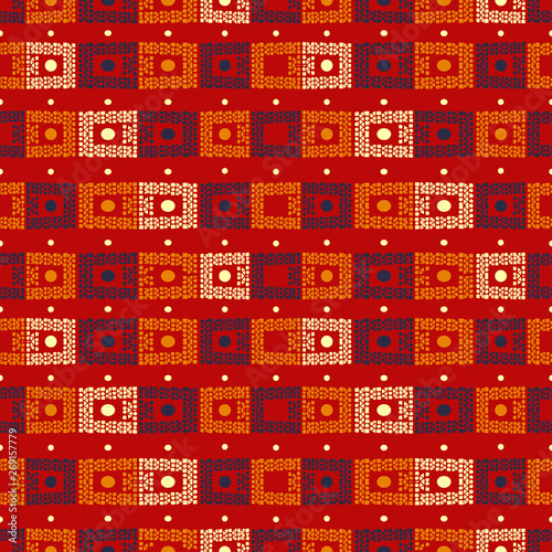 Textile fashion ethnic colorful print. Seamless texture