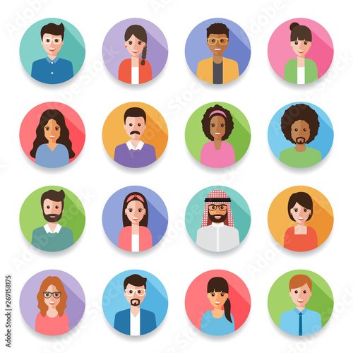 Businessmen and Business women avatars.