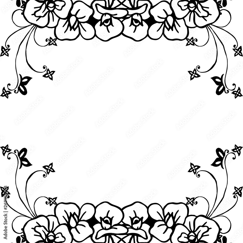 Vector illustration various drawing of flower frame for greeting card Vector illustration various drawing of flower frame for greeting card