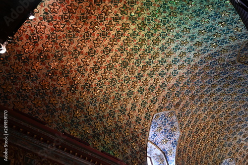 Ornate decor at Santa Clara church  constructed in 1647   Bogota  Colombia