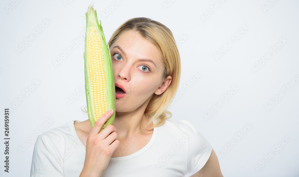 healthy teeth. hunger. agriculture and cultivation. corn crop. vitamin and dieting food. Happy woman eating corn. vegetable harvest. Farming, farmer girl with maize. the end of summer time healthy teeth. hunger. agriculture and cultivation. corn crop. vitamin and dieting food. Happy woman eating corn. vegetable harvest. Farming, farmer girl with maize. the end of summer time
