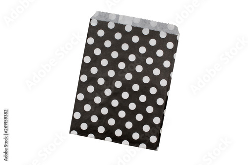 open paper envelopes black, polka dot