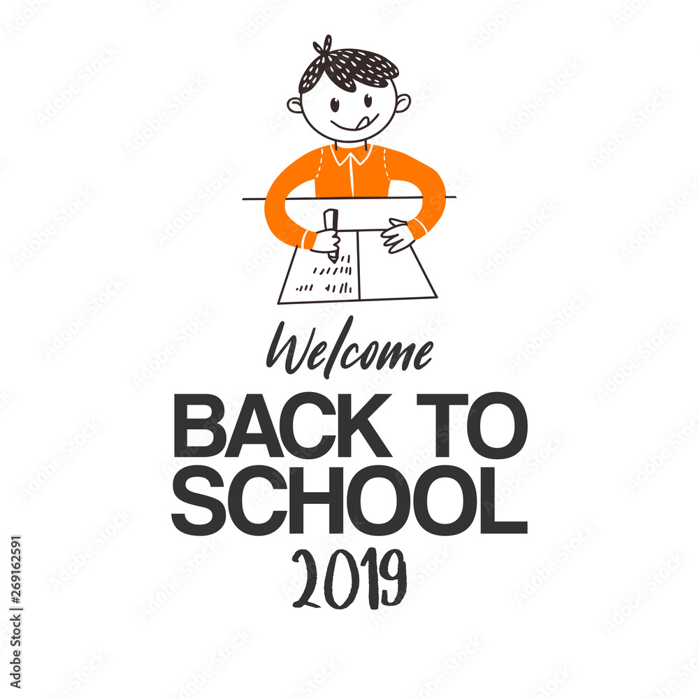 Latin alphabet chalk - badge back to school. Trend font 2018 Color in cute cartoon flat style. Latin alphabet chalk - badge back to school. Trend font 2018 Color in cute cartoon flat style.
