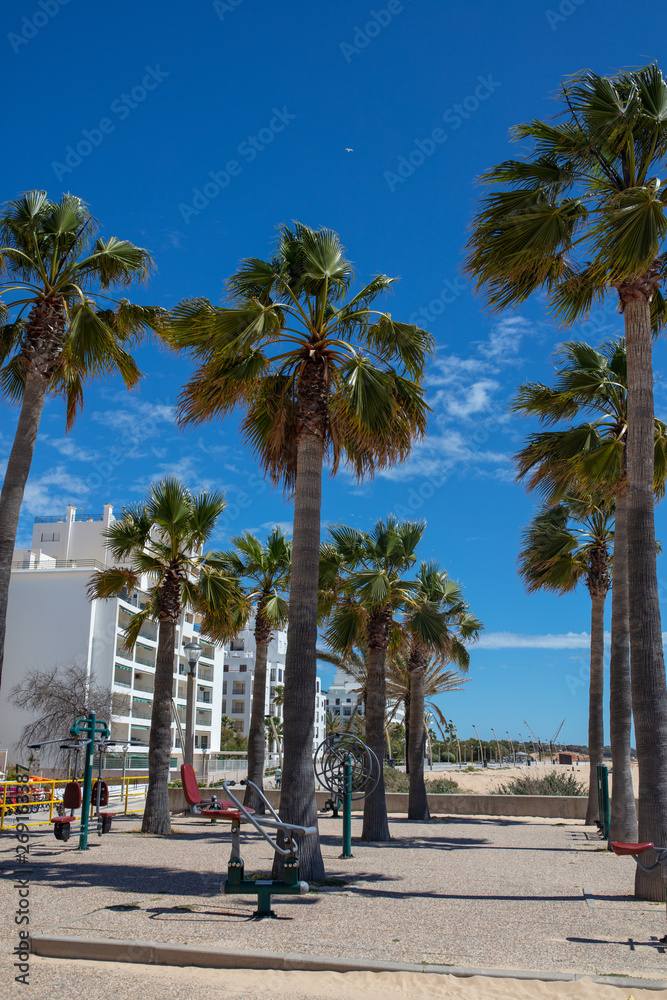 Fototapeta premium the city of Quarteira in Algarve Portugal