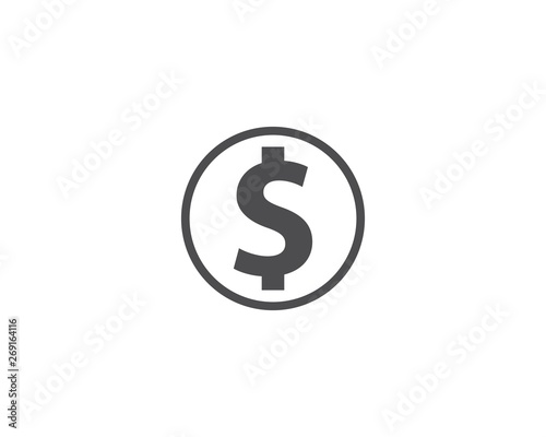 dollar icon vector template