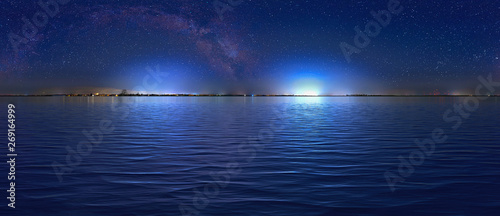 stars over a lake