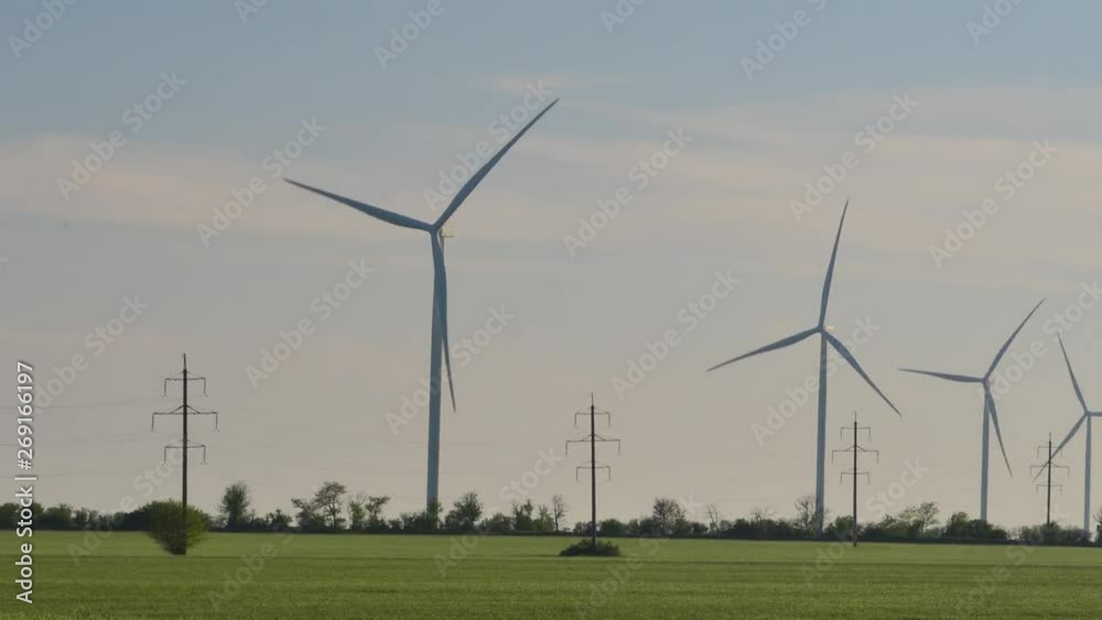 Windmill. Wind farm. Wind turbine. Shooting of Time lapse. Windmill. Wind farm. Wind turbine. Shooting of Time lapse.