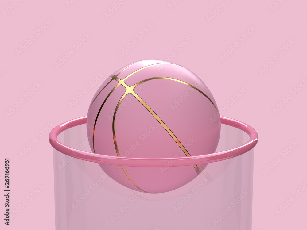 pink pastel gold abstract ball/basketball 3d rendering sport object concept pink pastel gold abstract ball/basketball 3d rendering sport object concept