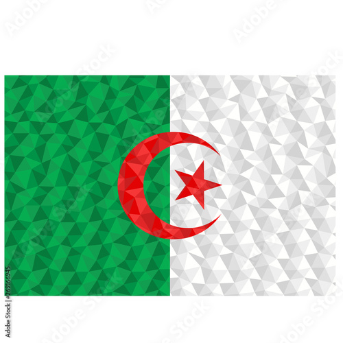 Polygonal flag of Algeria national symbol background low poly style vector illustration eps